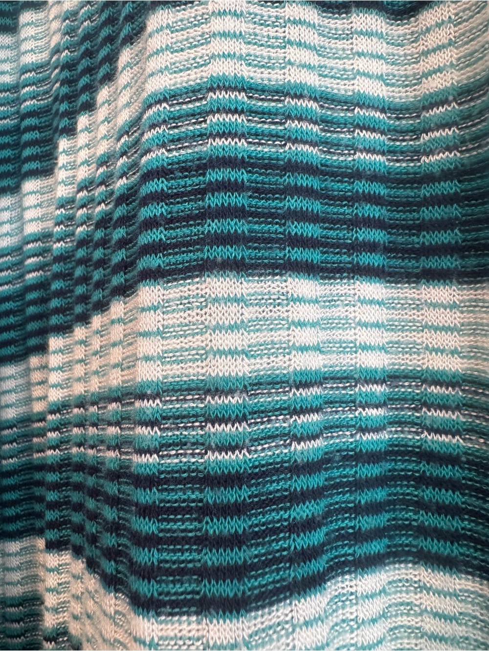 Teal & White Striped Sleeveless Pocket Tunic Dress size 1X - Picture 5 of 10
